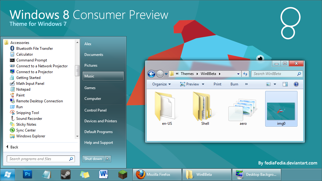 Windows 8 Consumer Preview Theme